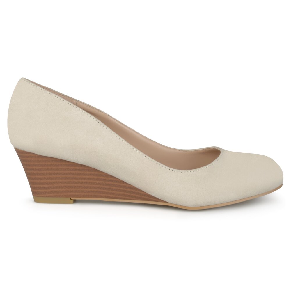 Brinley Co Womens Faux Suede Wedge Sandal 8 Medium